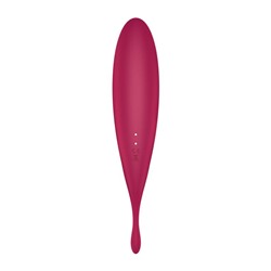 Малиновый вибромассажер Twirling Pro+