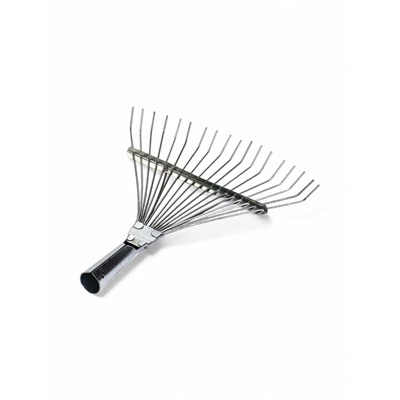 Грабли веерные, проволочные, 18 зубцов, металлические, тулейка 25 мм, без черенка