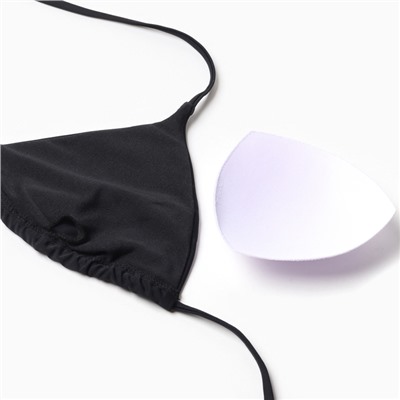 Купальник раздельный с блестящими вставками женский MINAKU, размер 42, чёрный