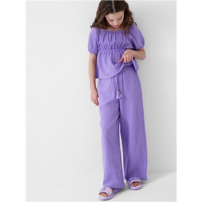 Комплект текстильный для девочек: блузка, брюки