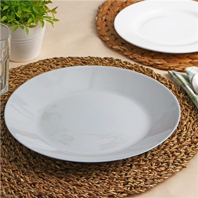 Тарелка обеденная Luminarc Lillie Granit, d=25 см, стеклокерамика, серая