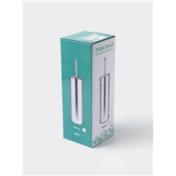 Ёршик для унитаза с подставкой, 9.5×9.5×37 см, хром