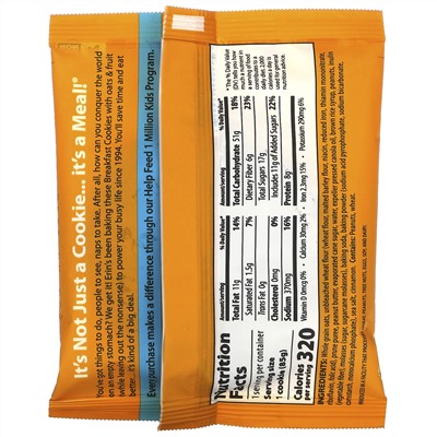Erin Baker's, The Original Breakfast Cookie, Peanut Butter, 12 Cookies,  3 oz (85 g) Each