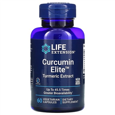 Life Extension, Curcumin Elite, экстракт куркумы, 60 растительных капсул