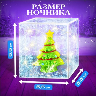 Набор для опытов «Снежный ночник: Ёлочка», своими руками