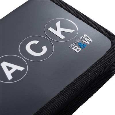 Пенал 2-х ств. 190х115 мм "Черно-белый" с табл.умножения (088895) 43041 Хатбер