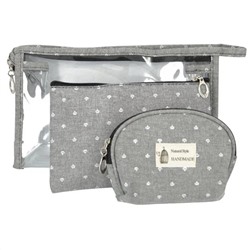 Kristaller Набор косметичек Handmade 3 in 1, серый 25003
