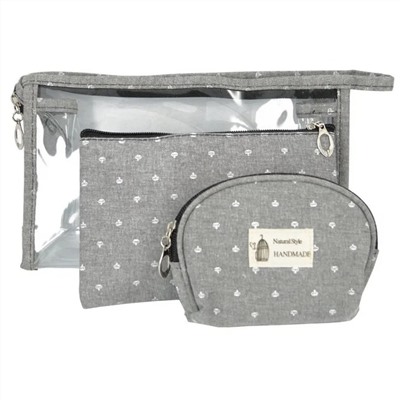 Kristaller Набор косметичек Handmade 3 in 1, серый 25003
