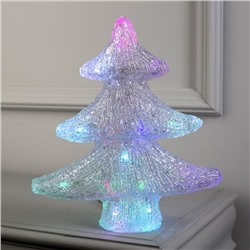 Светодиодная фигура «Ёлочка» 25×30×6 см, акрил, батарейки ААх2 (не в комплекте), свечение мульти (RGB)