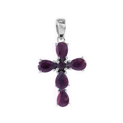 Подвеска из серебра рубин, Сесиль