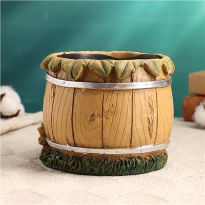 Декоративное кашпо для цветов «Домик-грибочек», 13×13×11 см, керамическое, Greengo