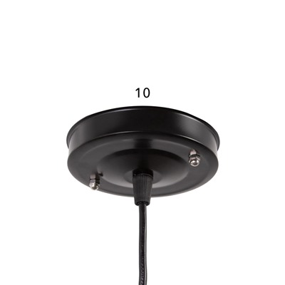 Светильник подвесной 1117/1, E27, 40 Вт, 22.5×70 см, чёрный