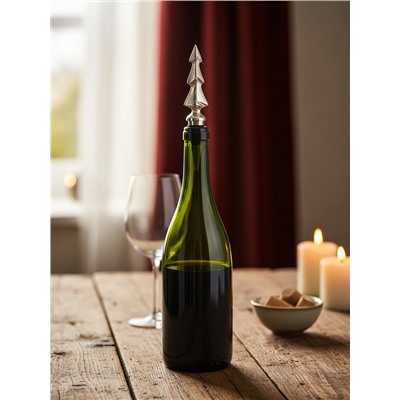 Пробка для бутылки «Ёлочка», 3×3×17 см, алюминий