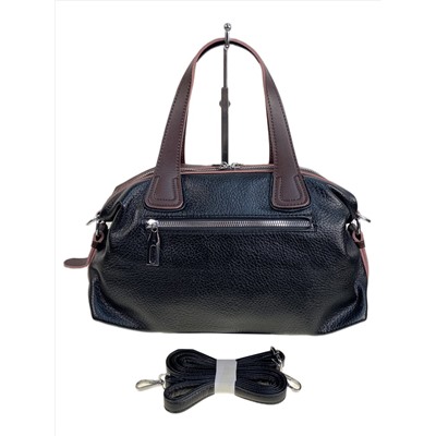 Женская сумка из натуральной кожи, цвет  черный