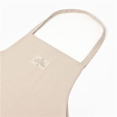 Фартук кухонный «Этель» ECO, 60×70 см, 70% хлопок, 30% лён, 190 г/м², молочный