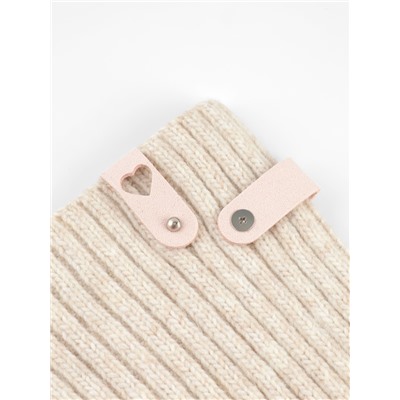 Бирка с кнопкой «Сердце» TEIRA, 8×1.5 см, 10 шт., нежно-розовая