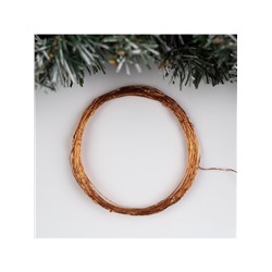 Гирлянда «Нить» 10 м роса, IP20, медная нить, 100 LED, свечение мульти, 12 В