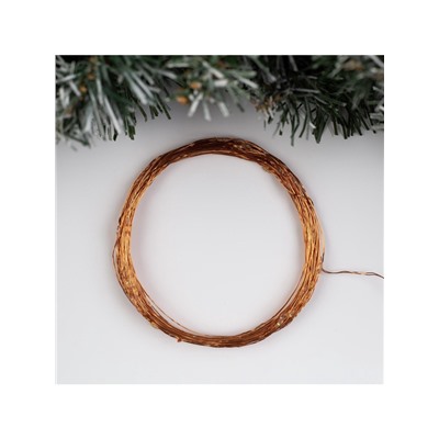 Гирлянда «Нить» 10 м роса, IP20, медная нить, 100 LED, свечение мульти, 12 В