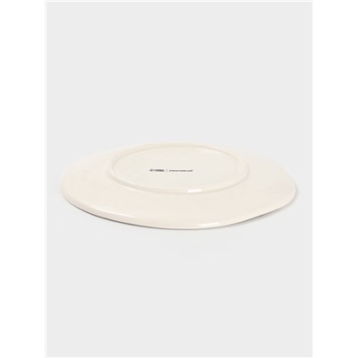 Тарелка новогодняя Доляна «Дед Мороз», d=22.5 см, керамика, белая