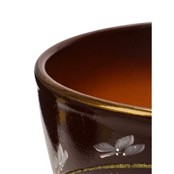 Горшок для цветов «Миндаль », 8 л, d=30 см, h=23 см, с поддоном, керамика, коричневый