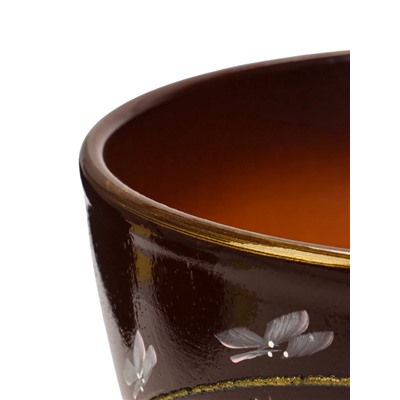 Горшок для цветов «Миндаль », 8 л, d=30 см, h=23 см, с поддоном, керамика, коричневый