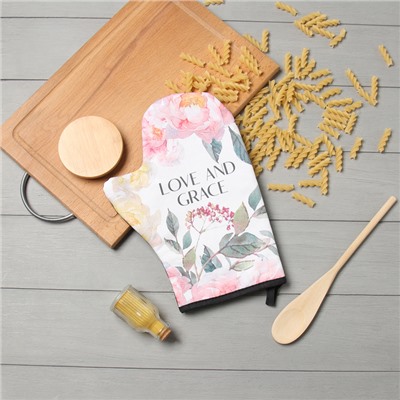 Варежка-прихватка «Этель» Love and Grace: 20×28 см, саржа, 100% хлопок, ватин 250 г/м²