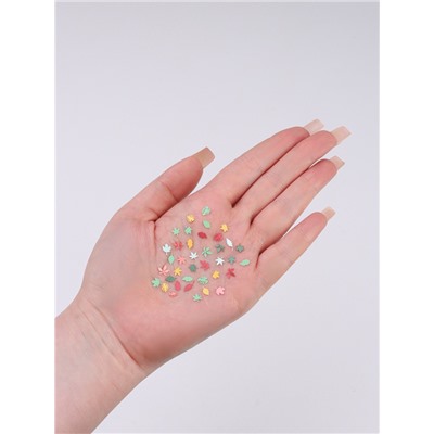 Фигурки для декора «Листья», объёмные, разноцветные