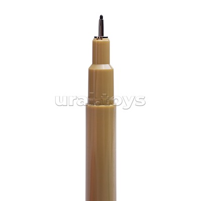 Набор ручек капиллярных "ART" 04 шт, d=0,1, 0,3, 0,5, 0,8 мм, чернила - черные перманентные, круглый корпус, металлический клип, пишущий узел в металлической обойме, в пластиковой коробке