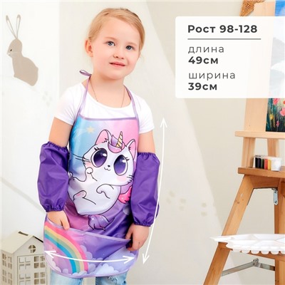 Фартук с нарукавниками детский Этель «Котик», 49×39 см