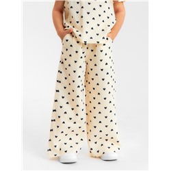 Брюки из муслина для девочки KAFTAN «Сердечки», рост 128 см