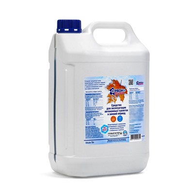 Жидкость ЗИМНЯЯ для биотуалета верхнего бака, 5 л, «Девон-Зима»