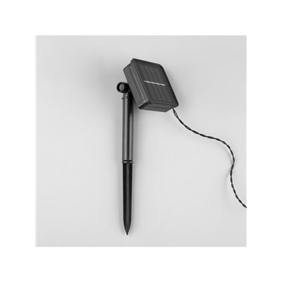 Гирлянда «Нить», 4.5 м, уличная, с насадками «Цветок», IP44, 30 LED, 2 режима, солнечная батарея, тёмная нить, свечение мульти