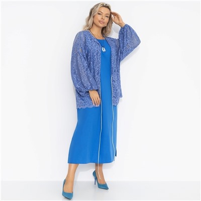 Двойка с кружевным кардиганом, Цвет нежности (blue, 2 в 1)