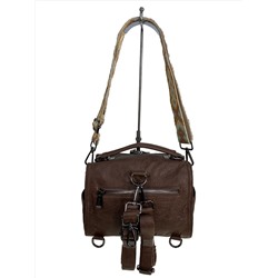 Женская сумка-рюкзак из искусственной кожи, цвет шоколад