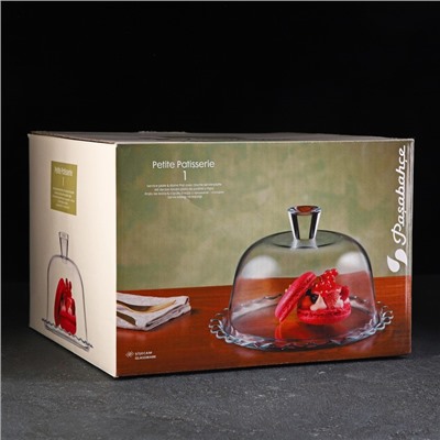 Блюдо с крышкой стеклянное Patisserie, d=26.4 см, h=15.5 см