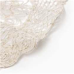 Дорожка на стол Этель ажурная, бежевая 40×90 см, 100%п/э