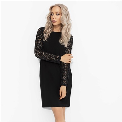 Платье комбинированное с кружевом, Позволительная роскошь (шик)