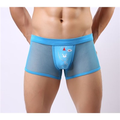 Мужские трусы-боксеры из сетки Cockcon Unzip-Me Boxer с пикантным принтом