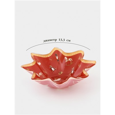 Салатник Доляна «Сказочные истории», 100 мл, d=13.3, h=3.6 см, стекло, красный