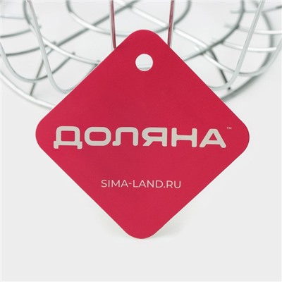 Фруктовница Доляна, 23×23×11 см, хром