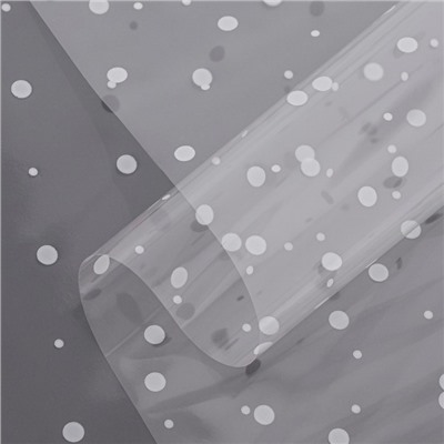 Пленка цветная с белым рисунком горох 100 см × 9 м 350 г