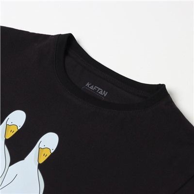 Пижама женская (футболка, брюки) KAFTAN Gussi, размер 40-42, чёрная