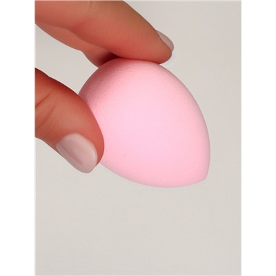 Спонж для макияжа «Капля», 6×8 см, с подставкой, розовый