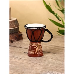 Сувенирный музыкальный инструмент барабан джембе «Светлый», 12×9×9 см, МИКС