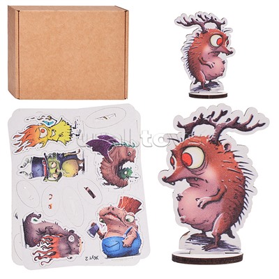 Игровой набор "Жутики" (дерево) крафтовая коробка