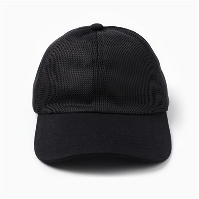 Кепка «Бейсболка» детская, цвет черный, размер 52-54