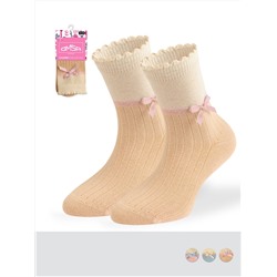 Omsa Носки OMSA kids   Calzino 22C01 с бантиком и пикотами по резинке