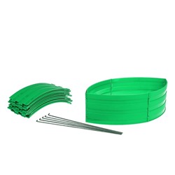 Клумба пластиковая, 15×540 см, 18 секций, зелёная, «Конструктор»