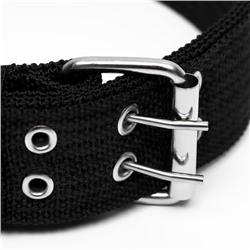 Ошейник четырехслойный, 65×4 см, ОШ 54-60 с, с вертлюгом, полиэстер, чёрный
