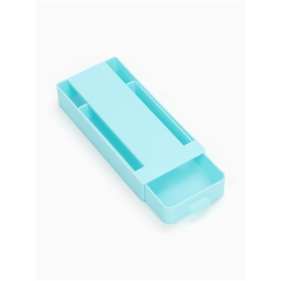 Ящик для хранения, скрытый потайной под стол, 20×9×4 см, голубой